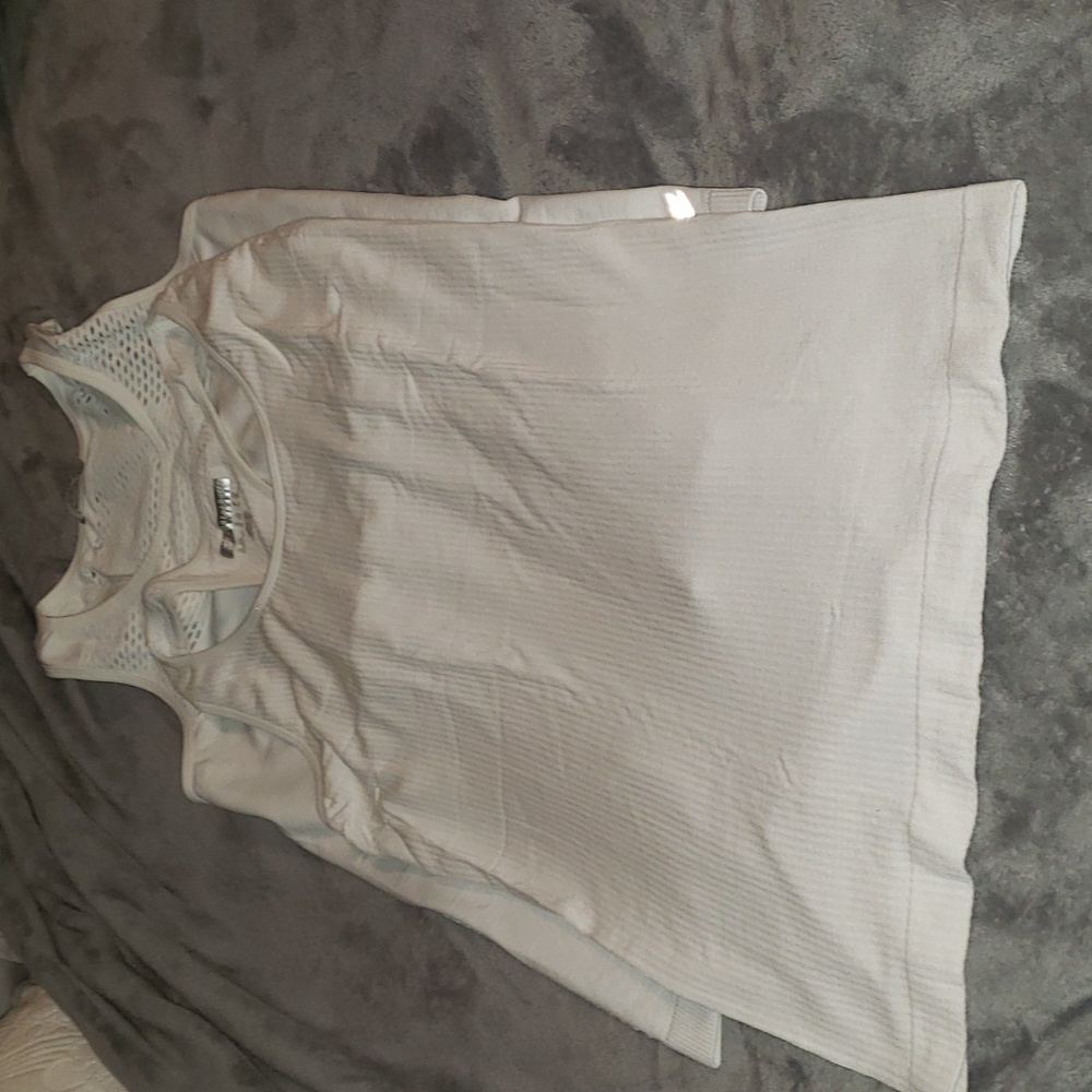 Forever21 sz L athletic white racerback tank tops
